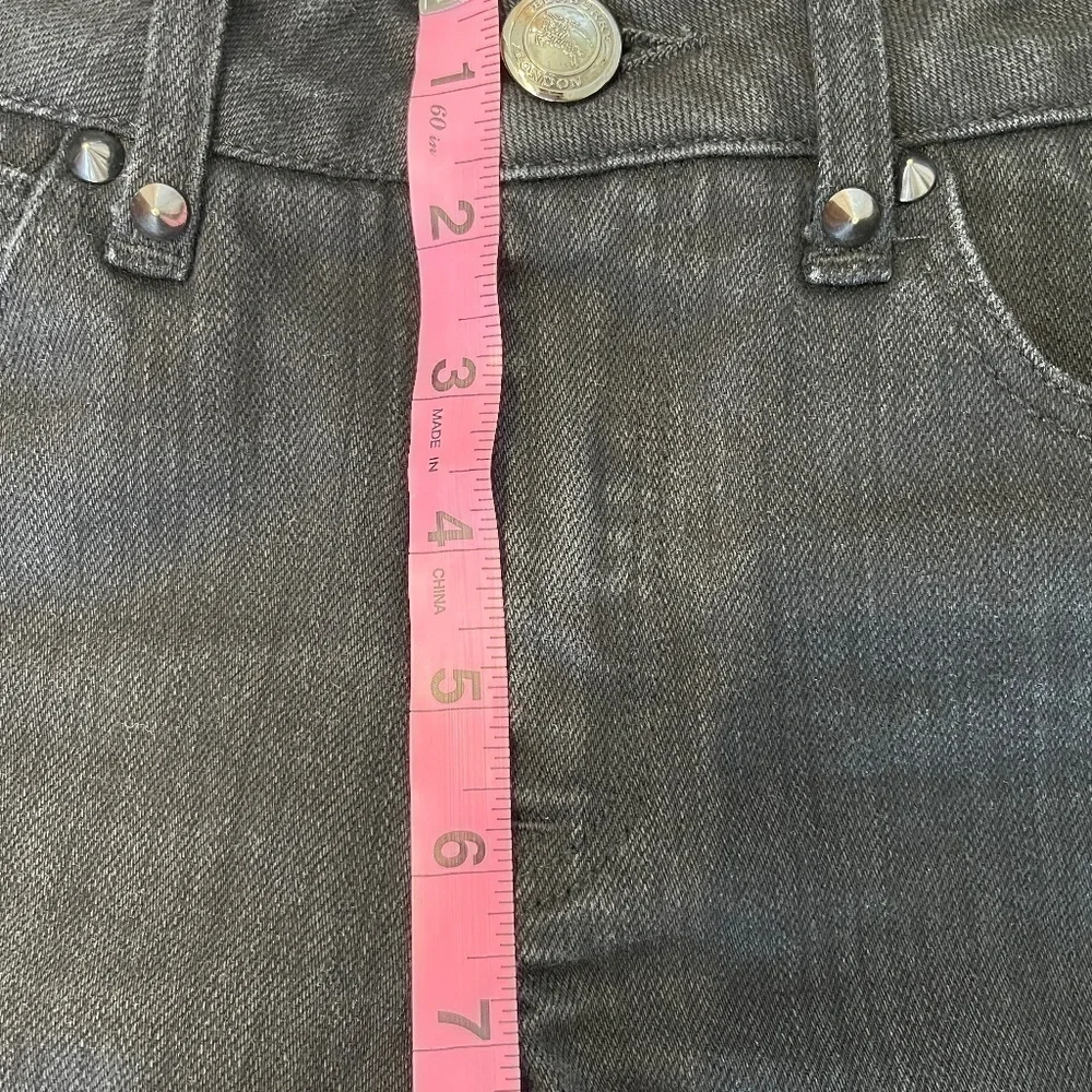 BURBERRY LONDON WOMAN BLACK DENIM WITH STUDDED DETAIL SZ 27 - Picture 8 of 11